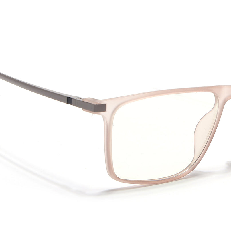 Eyejack Domino Matt Brown Rectangle Eyeglasses for Men & Women (TR1006FCL1696-C11)