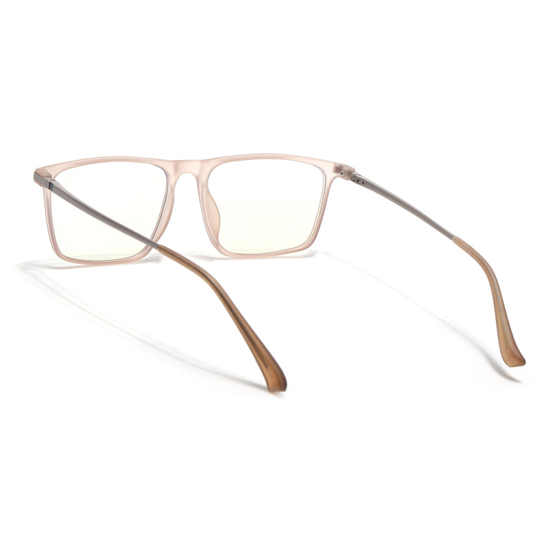 Eyejack Domino Matt Brown Rectangle Eyeglasses for Men & Women (TR1006FCL1696-C11)