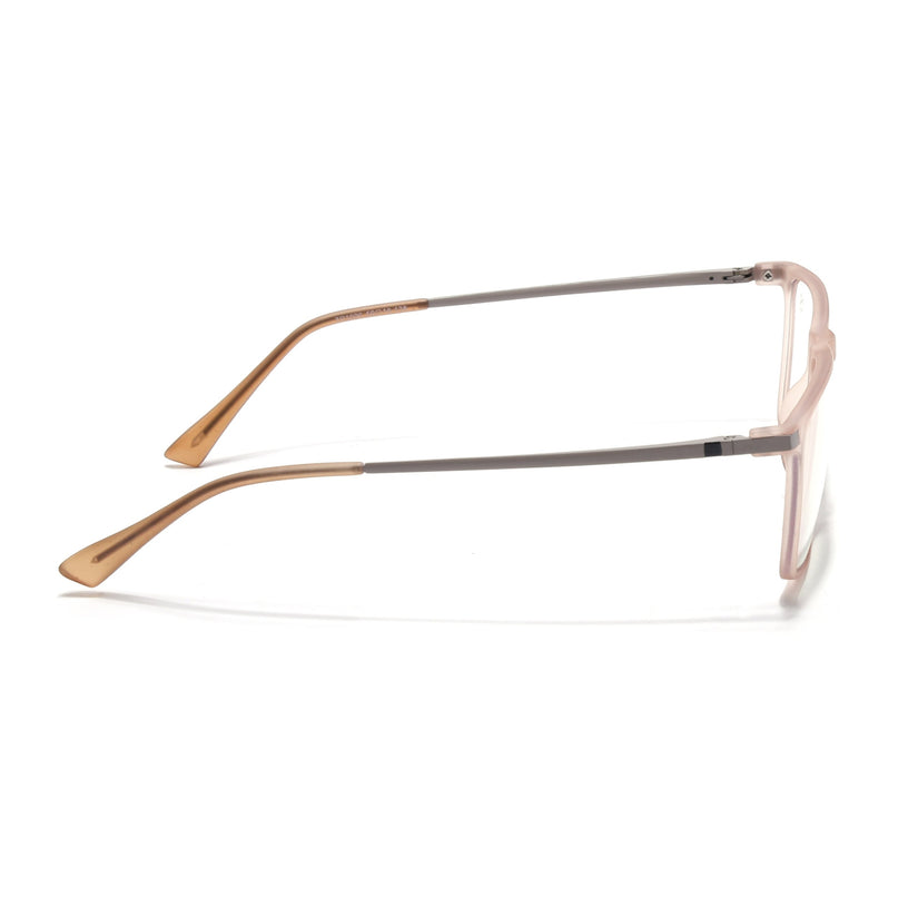 Eyejack Domino Matt Brown Rectangle Eyeglasses for Men & Women (TR1006FCL1696-C11)