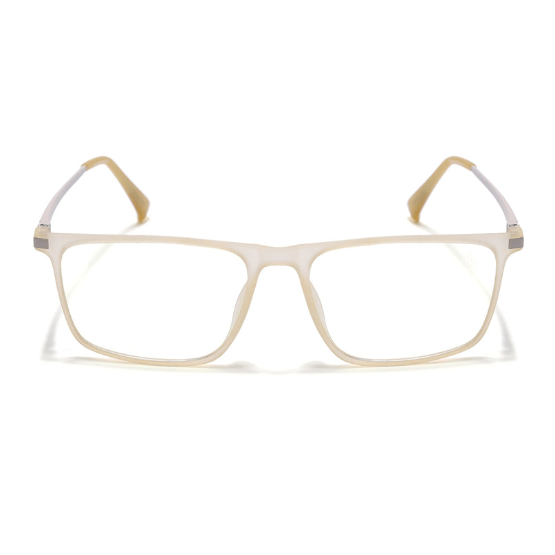 Eyejack Domino Yellow Rectangle Eyeglasses for Men & Women (TR1006FCL1697-C12)
