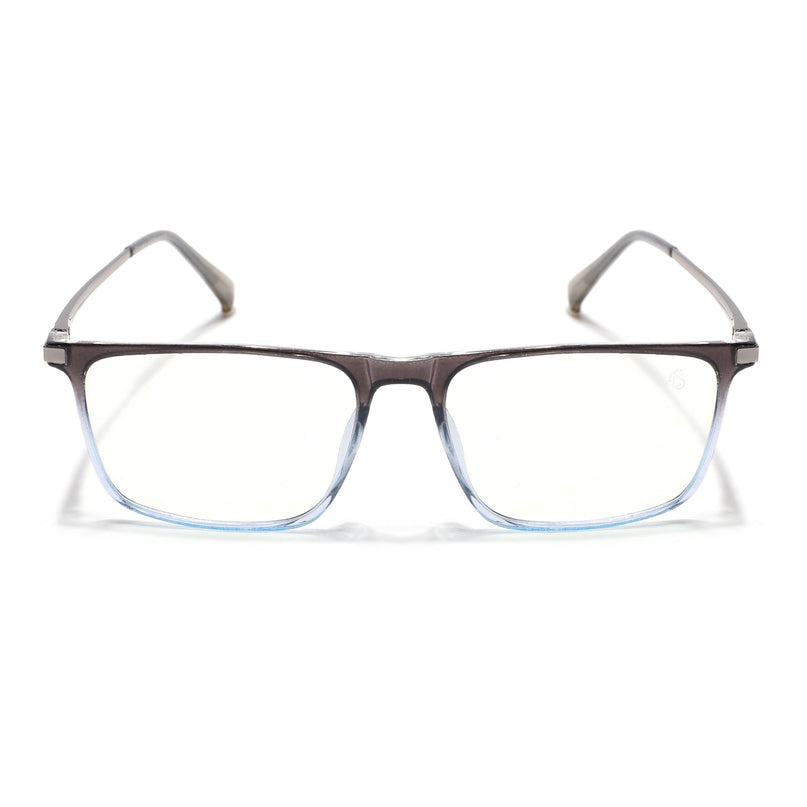 Eyejack Domino Black & Clear Rectangle Eyeglasses for Men & Women (TR1006FCL1698-C13)