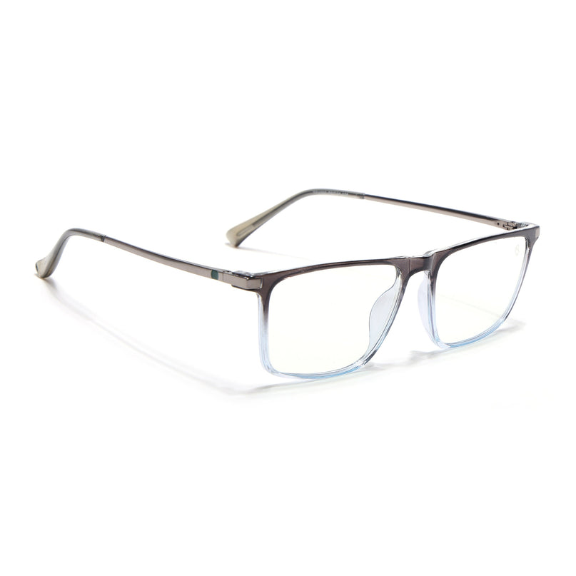 Eyejack Domino Black & Clear Rectangle Eyeglasses for Men & Women (TR1006FCL1698-C13)