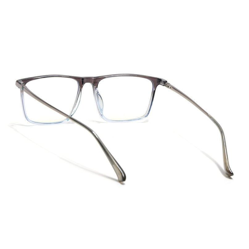 Eyejack Domino Black & Clear Rectangle Eyeglasses for Men & Women (TR1006FCL1698-C13)