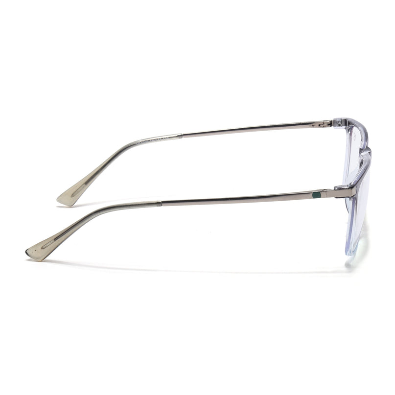 Eyejack Domino Black & Clear Rectangle Eyeglasses for Men & Women (TR1006FCL1698-C13)
