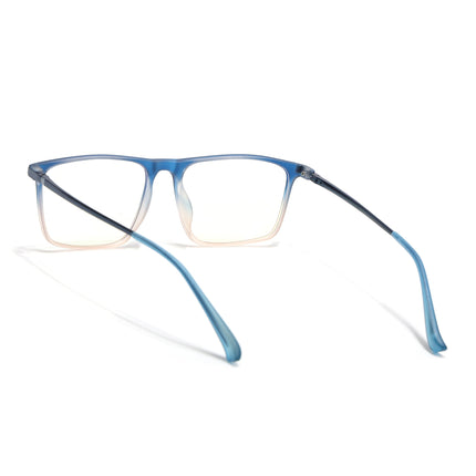 Eyejack Domino Blue & Brown Rectangle Eyeglasses for Men & Women (TR1006FCL1699-C14)