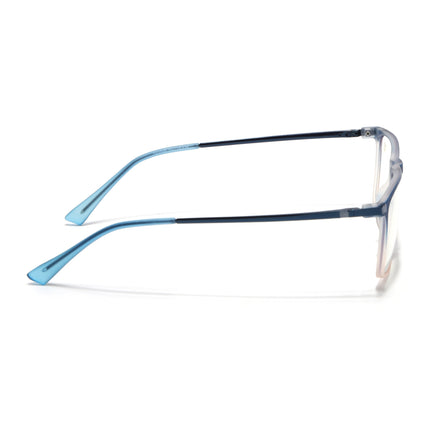Eyejack Domino Blue & Brown Rectangle Eyeglasses for Men & Women (TR1006FCL1699-C14)