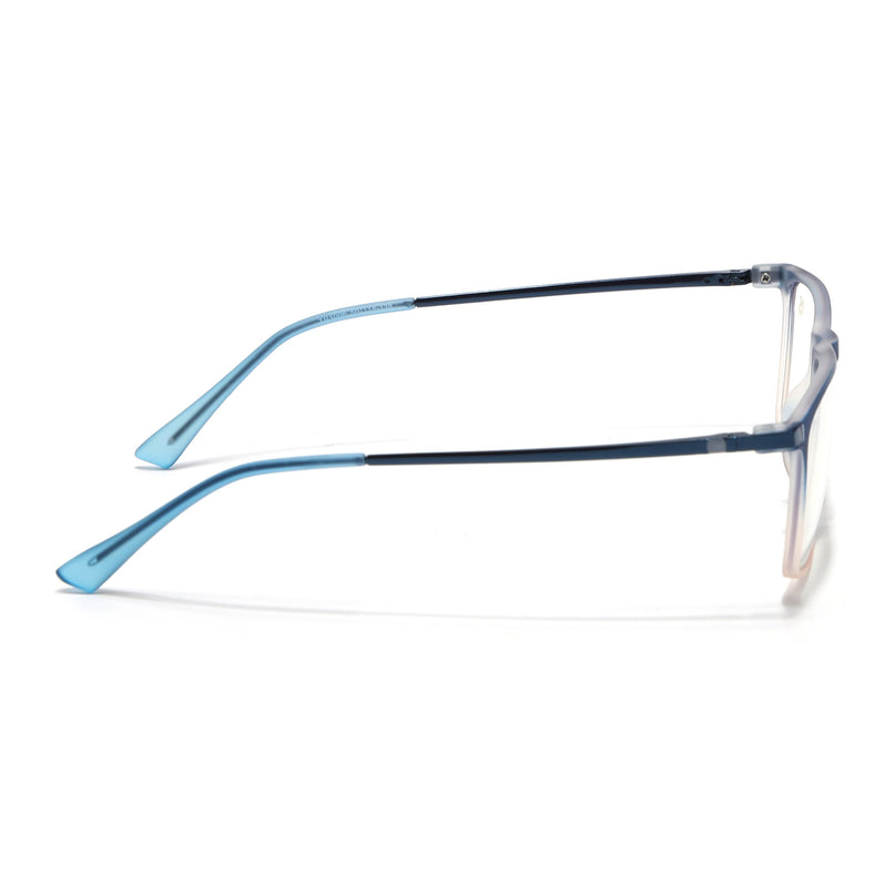 Eyejack Domino Blue & Brown Rectangle Eyeglasses for Men & Women (TR1006FCL1699-C14)