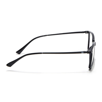 Eyejack Domino Shine Black Square Eyeglasses for Men & Women (TR1007FCL1700-C1)