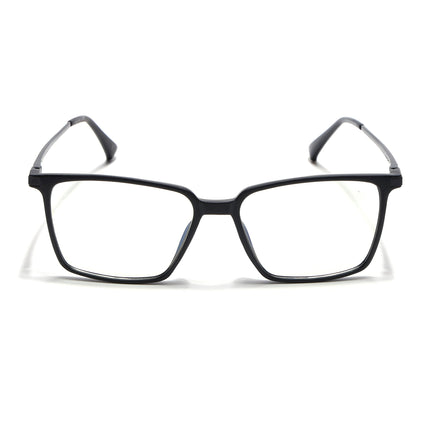 Eyejack Domino Matt Black Square Eyeglasses for Men & Women (TR1007FCL1701-C2)