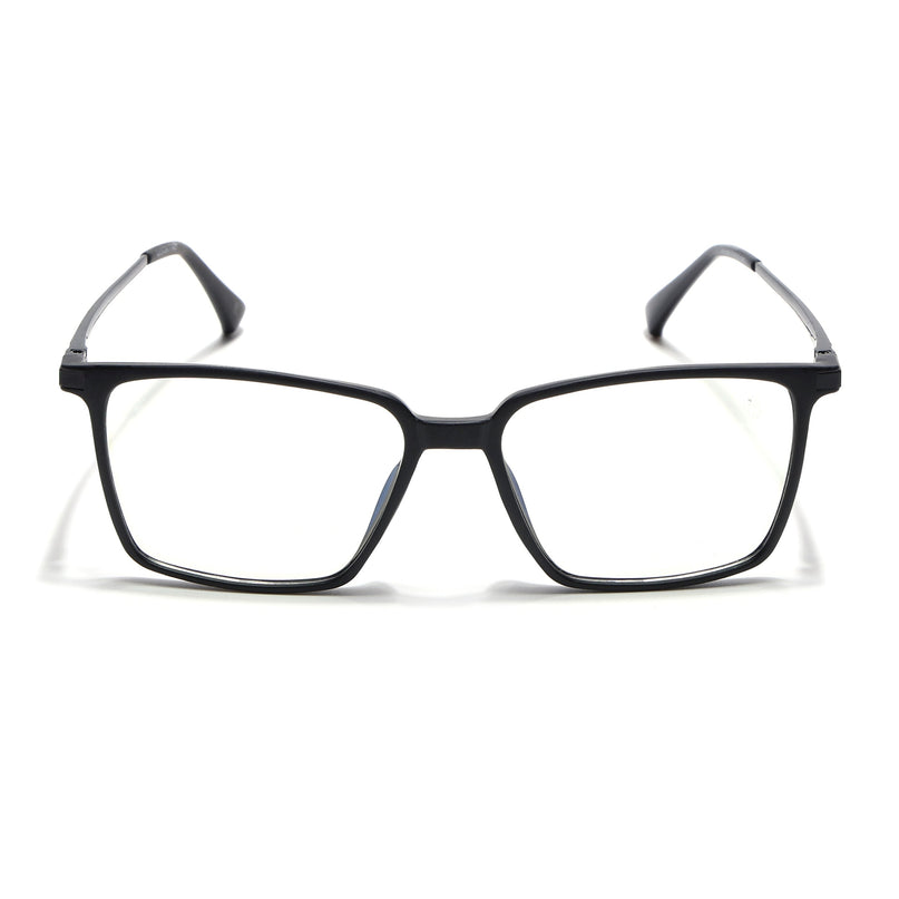 Eyejack Domino Matt Black Square Eyeglasses for Men & Women (TR1007FCL1701-C2)