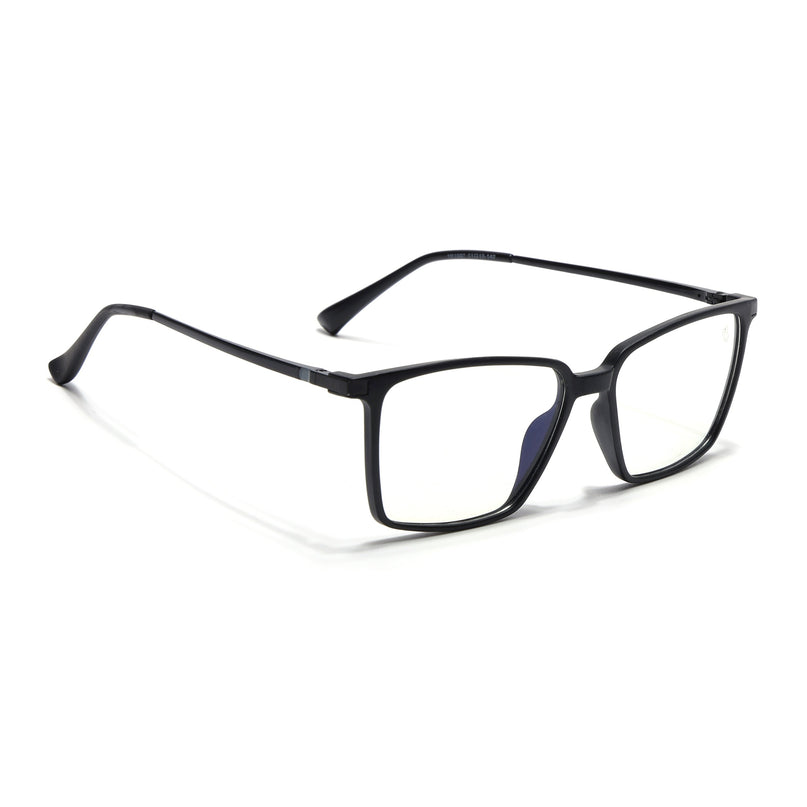 Eyejack Domino Matt Black Square Eyeglasses for Men & Women (TR1007FCL1701-C2)