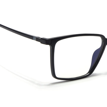 Eyejack Domino Matt Black Square Eyeglasses for Men & Women (TR1007FCL1701-C2)