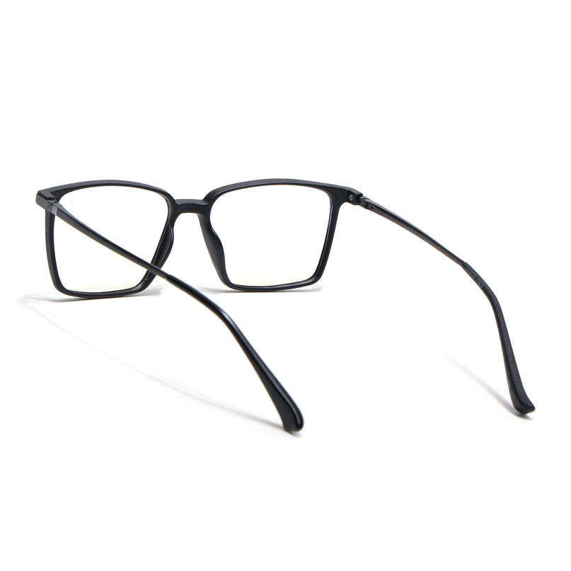 Eyejack Domino Matt Black Square Eyeglasses for Men & Women (TR1007FCL1701-C2)
