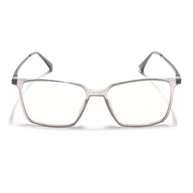 Eyejack Domino Transparent Square Eyeglasses for Men & Women (TR1007FCL1702-C3)