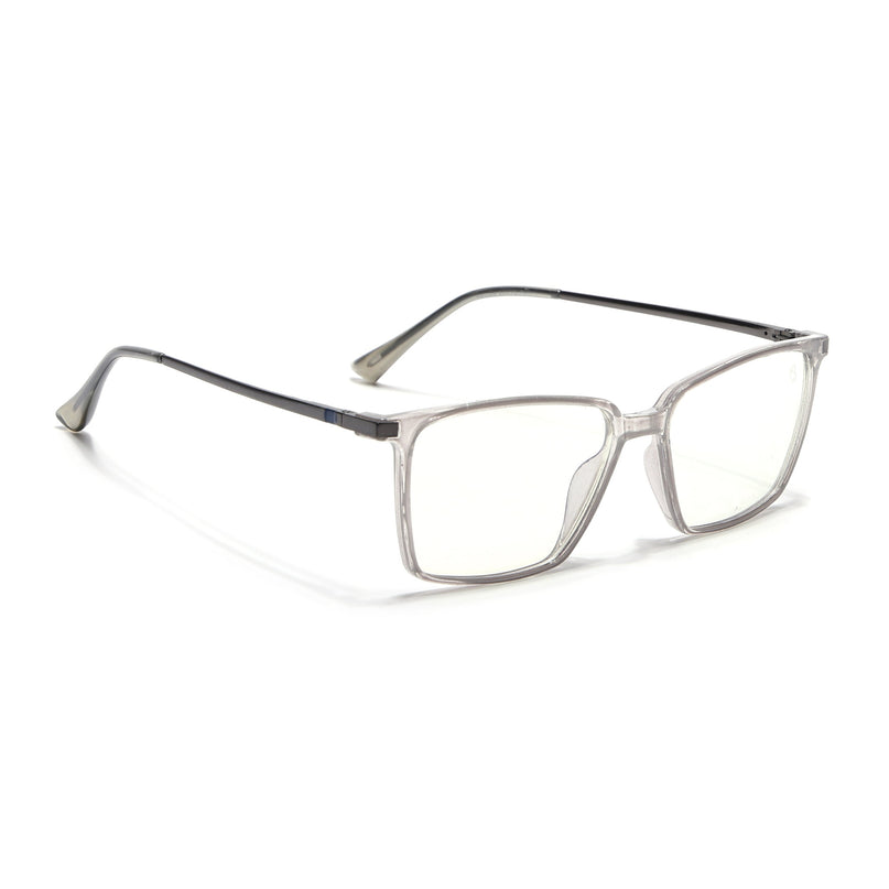 Eyejack Domino Transparent Square Eyeglasses for Men & Women (TR1007FCL1702-C3)