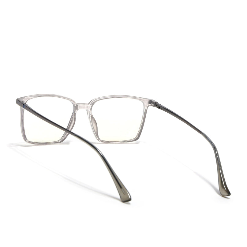 Eyejack Domino Transparent Square Eyeglasses for Men & Women (TR1007FCL1702-C3)
