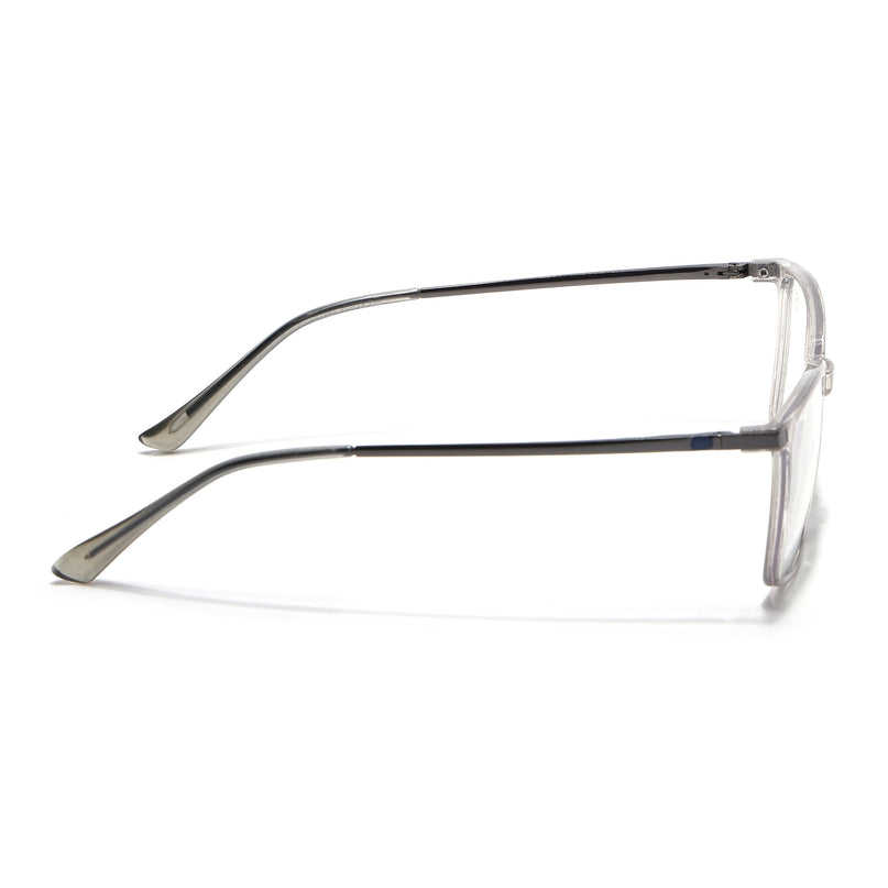 Eyejack Domino Transparent Square Eyeglasses for Men & Women (TR1007FCL1702-C3)