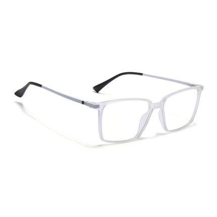 Eyejack Domino Matt Transparent Square Eyeglasses for Men & Women (TR1007FCL1703-C4)