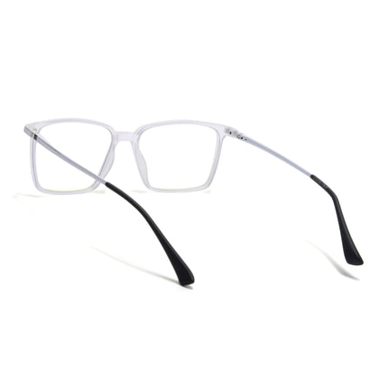 Eyejack Domino Matt Transparent Square Eyeglasses for Men & Women (TR1007FCL1703-C4)