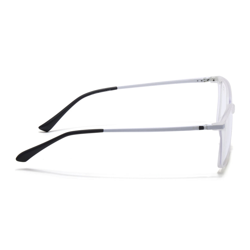 Eyejack Domino Matt Transparent Square Eyeglasses for Men & Women (TR1007FCL1703-C4)