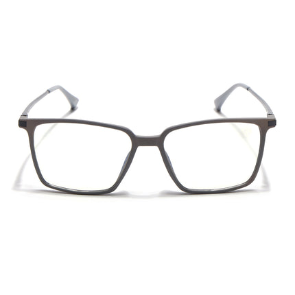 Eyejack Domino Grey Square Eyeglasses for Men & Women (TR1007FCL1704-C5)