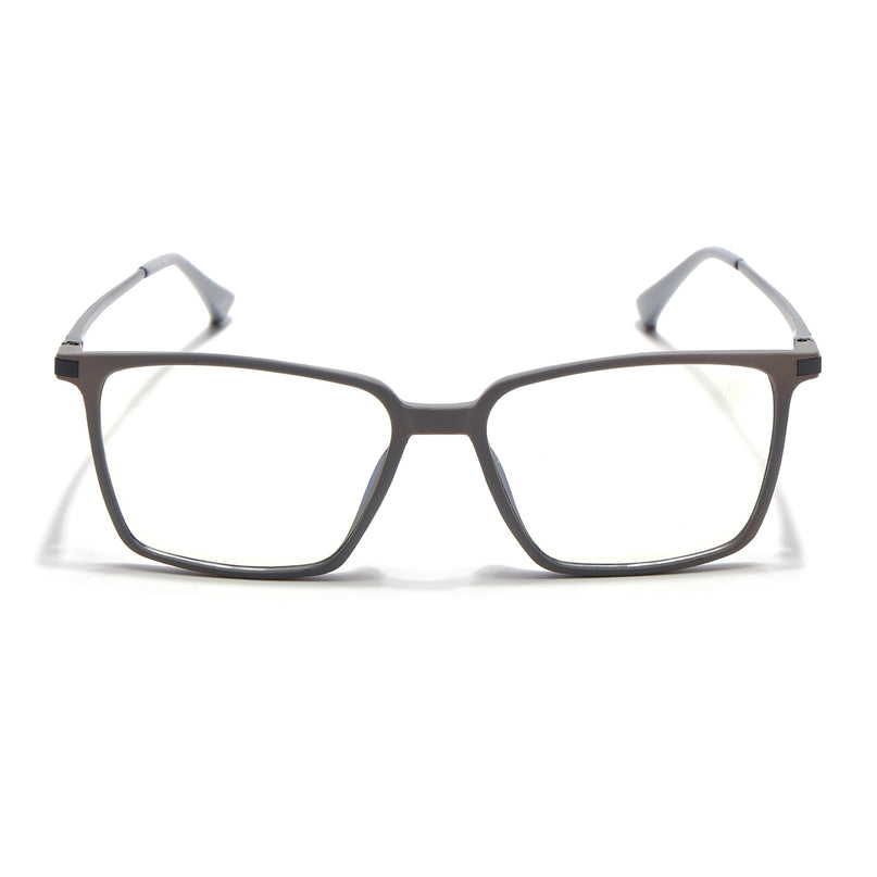 Eyejack Domino Grey Square Eyeglasses for Men & Women (TR1007FCL1704-C5)