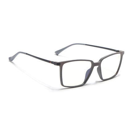 Eyejack Domino Grey Square Eyeglasses for Men & Women (TR1007FCL1704-C5)