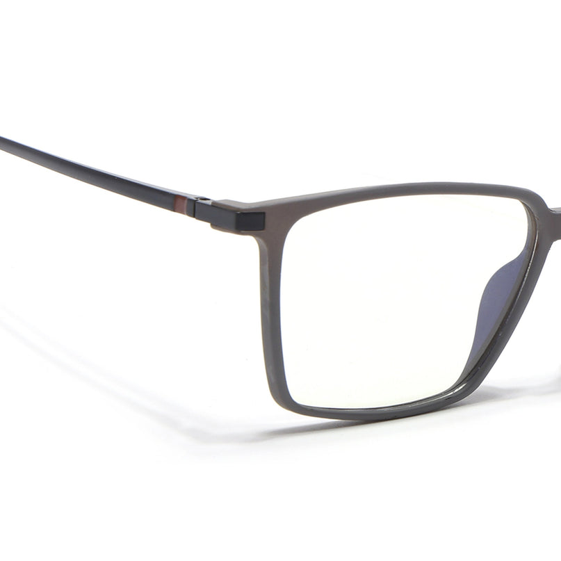 Eyejack Domino Grey Square Eyeglasses for Men & Women (TR1007FCL1704-C5)