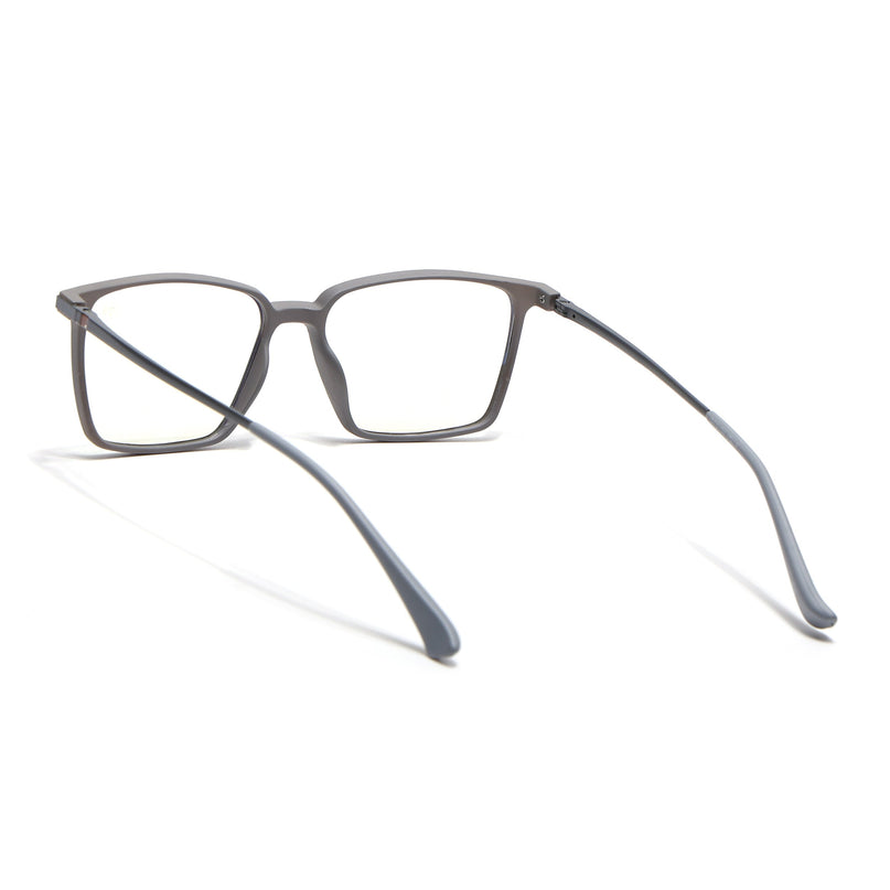 Eyejack Domino Grey Square Eyeglasses for Men & Women (TR1007FCL1704-C5)