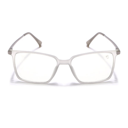 Eyejack Domino Matt Grey Square Eyeglasses for Men & Women (TR1007FCL1705-C6)
