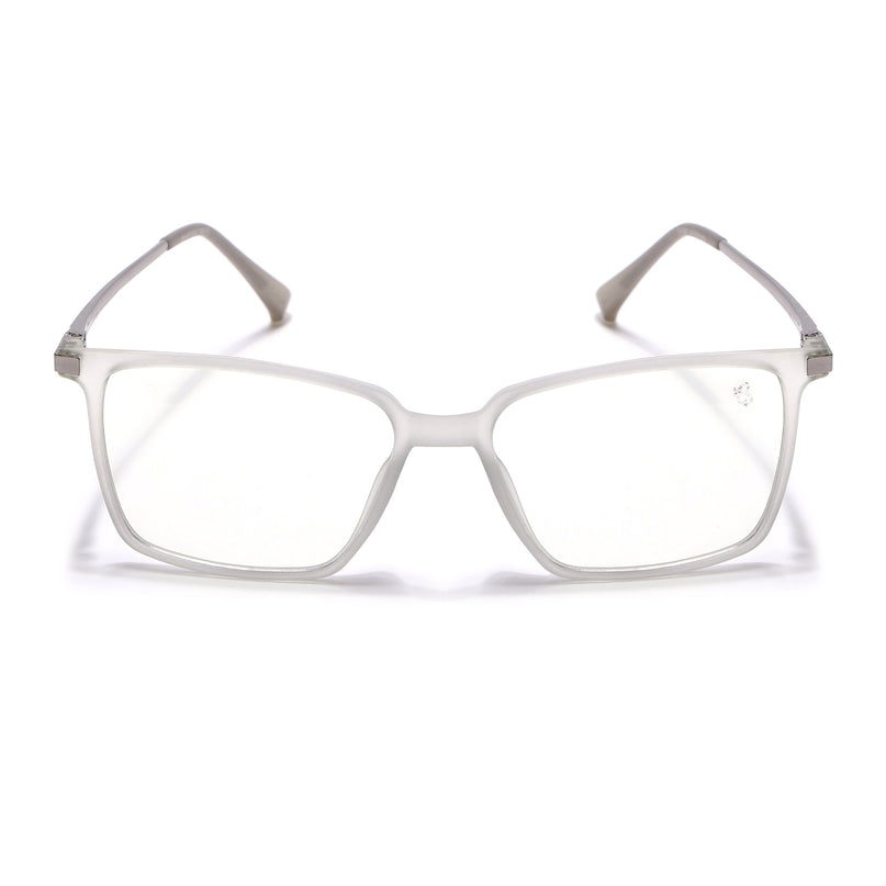 Eyejack Domino Matt Grey Square Eyeglasses for Men & Women (TR1007FCL1705-C6)