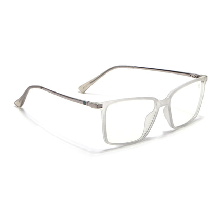 Eyejack Domino Matt Grey Square Eyeglasses for Men & Women (TR1007FCL1705-C6)