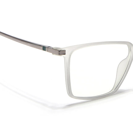 Eyejack Domino Matt Grey Square Eyeglasses for Men & Women (TR1007FCL1705-C6)