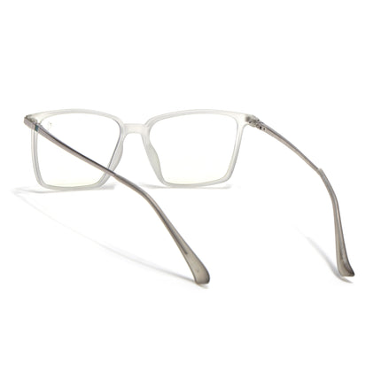 Eyejack Domino Matt Grey Square Eyeglasses for Men & Women (TR1007FCL1705-C6)