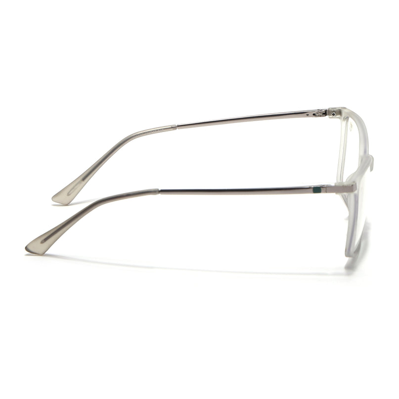Eyejack Domino Matt Grey Square Eyeglasses for Men & Women (TR1007FCL1705-C6)