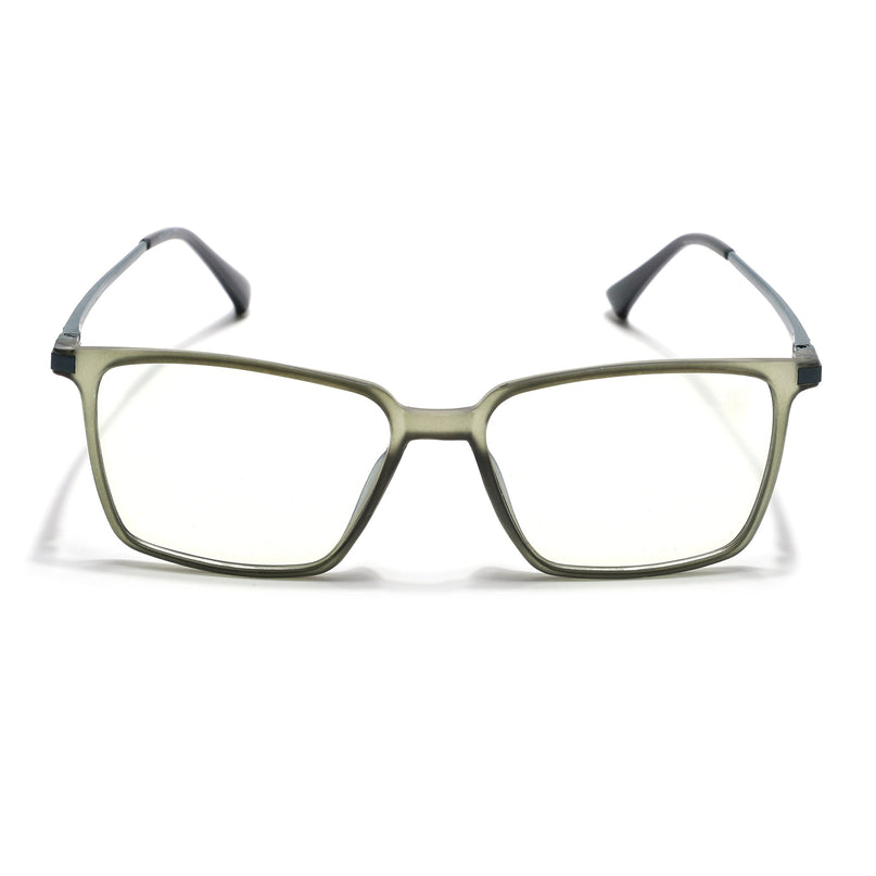 Eyejack Domino Olive Square Eyeglasses for Men & Women (TR1007FCL1706-C7)