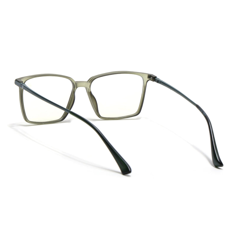 Eyejack Domino Olive Square Eyeglasses for Men & Women (TR1007FCL1706-C7)