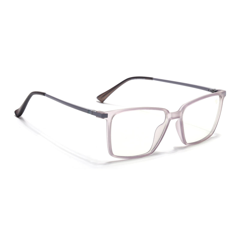 Eyejack Domino Purple Square Eyeglasses for Men & Women (TR1007FCL1707-C8)