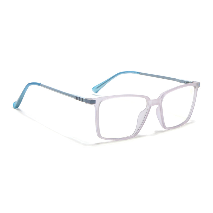 Eyejack Domino Light Purple Square Eyeglasses for Men & Women (TR1007FCL1708-C9)