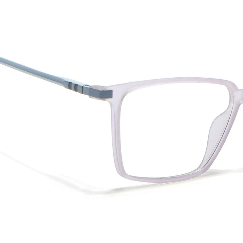 Eyejack Domino Light Purple Square Eyeglasses for Men & Women (TR1007FCL1708-C9)