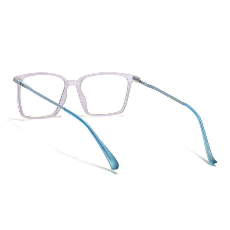 Eyejack Domino Light Purple Square Eyeglasses for Men & Women (TR1007FCL1708-C9)