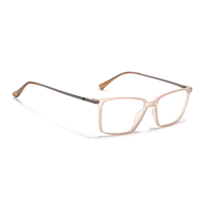Eyejack Domino Matt Brown Square Eyeglasses for Men & Women (TR1007FCL1710-C11)