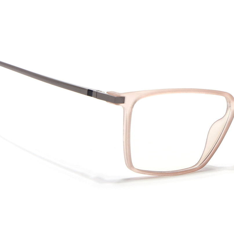 Eyejack Domino Matt Brown Square Eyeglasses for Men & Women (TR1007FCL1710-C11)