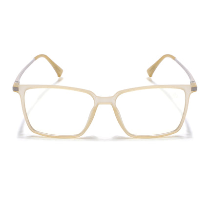 Eyejack Domino Yellow Square Eyeglasses for Men & Women (TR1007FCL1711-C12)