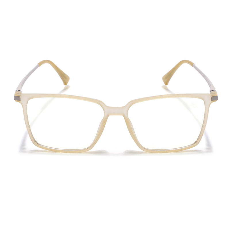 Eyejack Domino Yellow Square Eyeglasses for Men & Women (TR1007FCL1711-C12)