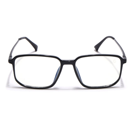 Eyejack Domino Shine Black Rectangle Eyeglasses for Men & Women (TR1008FCL1714-C1)