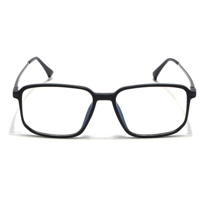 Eyejack Domino Matt Black Rectangle Eyeglasses for Men & Women (TR1008FCL1715-C2)