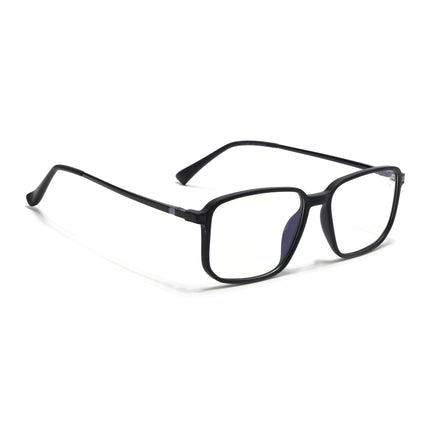 Eyejack Domino Matt Black Rectangle Eyeglasses for Men & Women (TR1008FCL1715-C2)