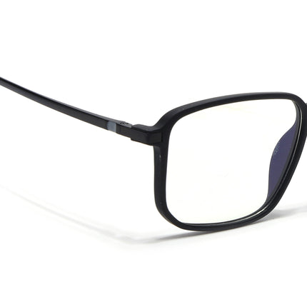 Eyejack Domino Matt Black Rectangle Eyeglasses for Men & Women (TR1008FCL1715-C2)