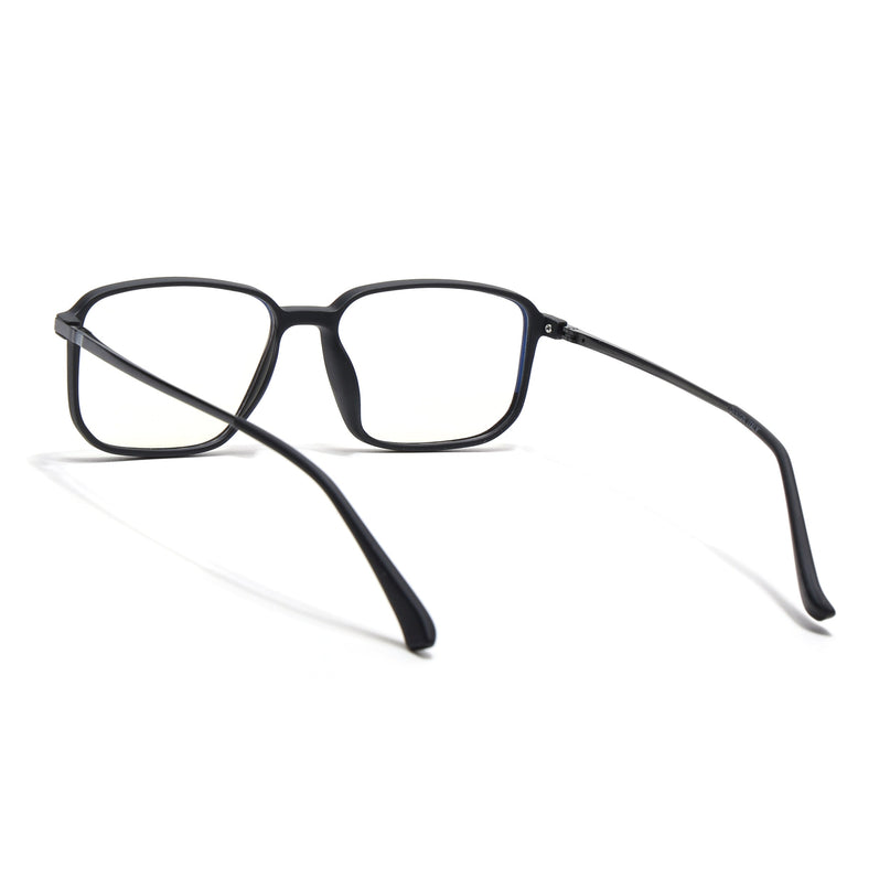 Eyejack Domino Matt Black Rectangle Eyeglasses for Men & Women (TR1008FCL1715-C2)